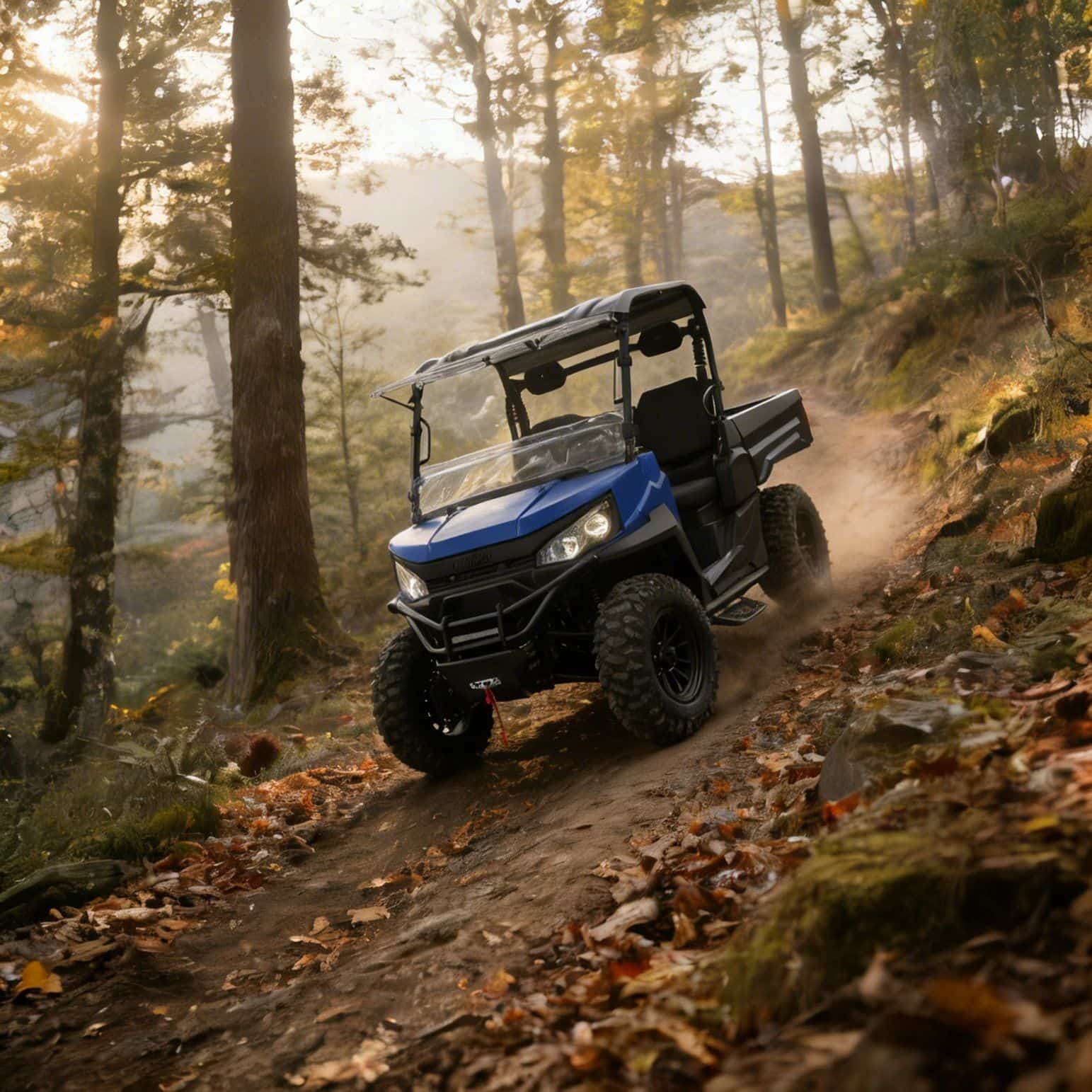 4WD UTV 73.6V 20KW Pik Gücü 400A Nəzarətçi 350kg Dump Yatağı