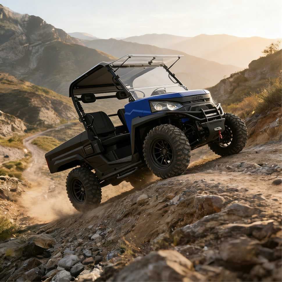 Ferma Ovçuluğu üçün 73.6V 150Ah 4WD Elektrikli UTV PKE Açarsız EPS