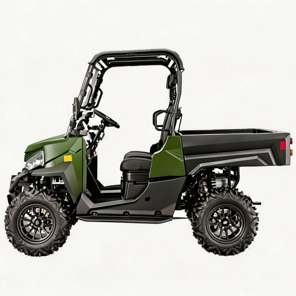 Fərdiləşdirilə bilən Aksesuarlar 73.6V Elektrikli UTV PKE Açarsız 1000kg Yedəkləmə 80-100km Menzil 4WD