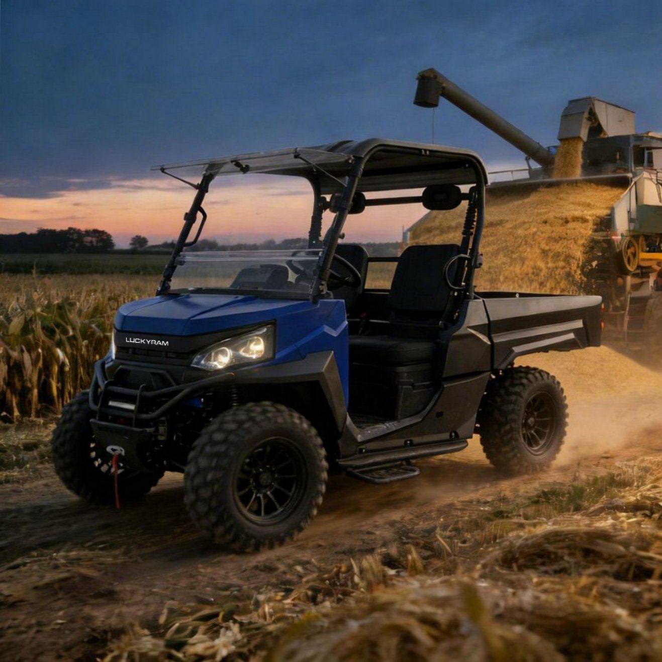 Elektrikli UTV 4WD Wading 290mm Dərinlik 350kg Yükləmə Tutumu